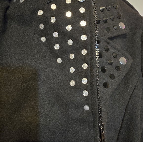 Vixxsin Women's Studded moto style coat size L - Picture 12 of 13